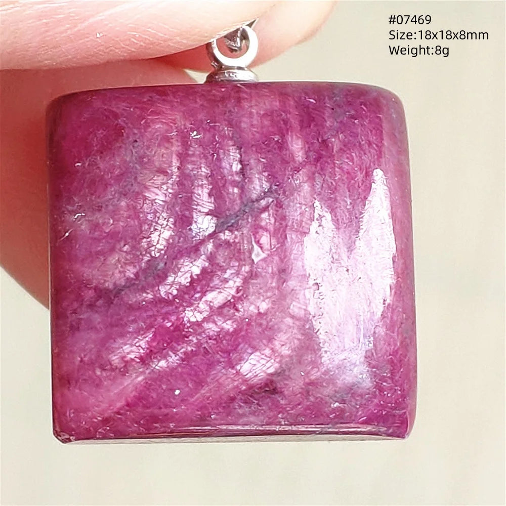 Natural Red Ruby Pendant Jewelry Love Heart Watermelon Ruby Zoisite Necklace Women Men 925 Sterling Silver AAAAA by Reinvent Yourself