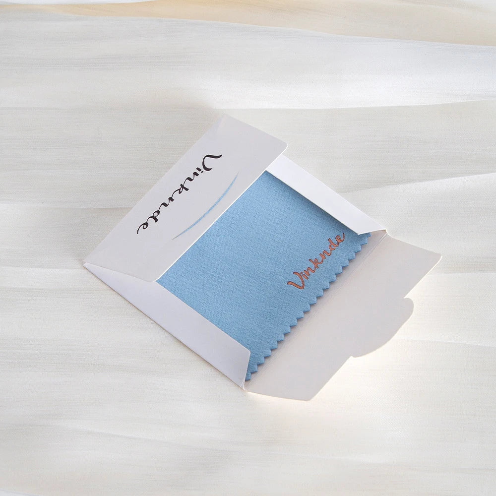 DIY Personalized Polishing Cloths Custom Jewelry Earrings Cleaning Cloth With Logo 8x8cm White Black Paper Individually packaged by Reinvent Yourself