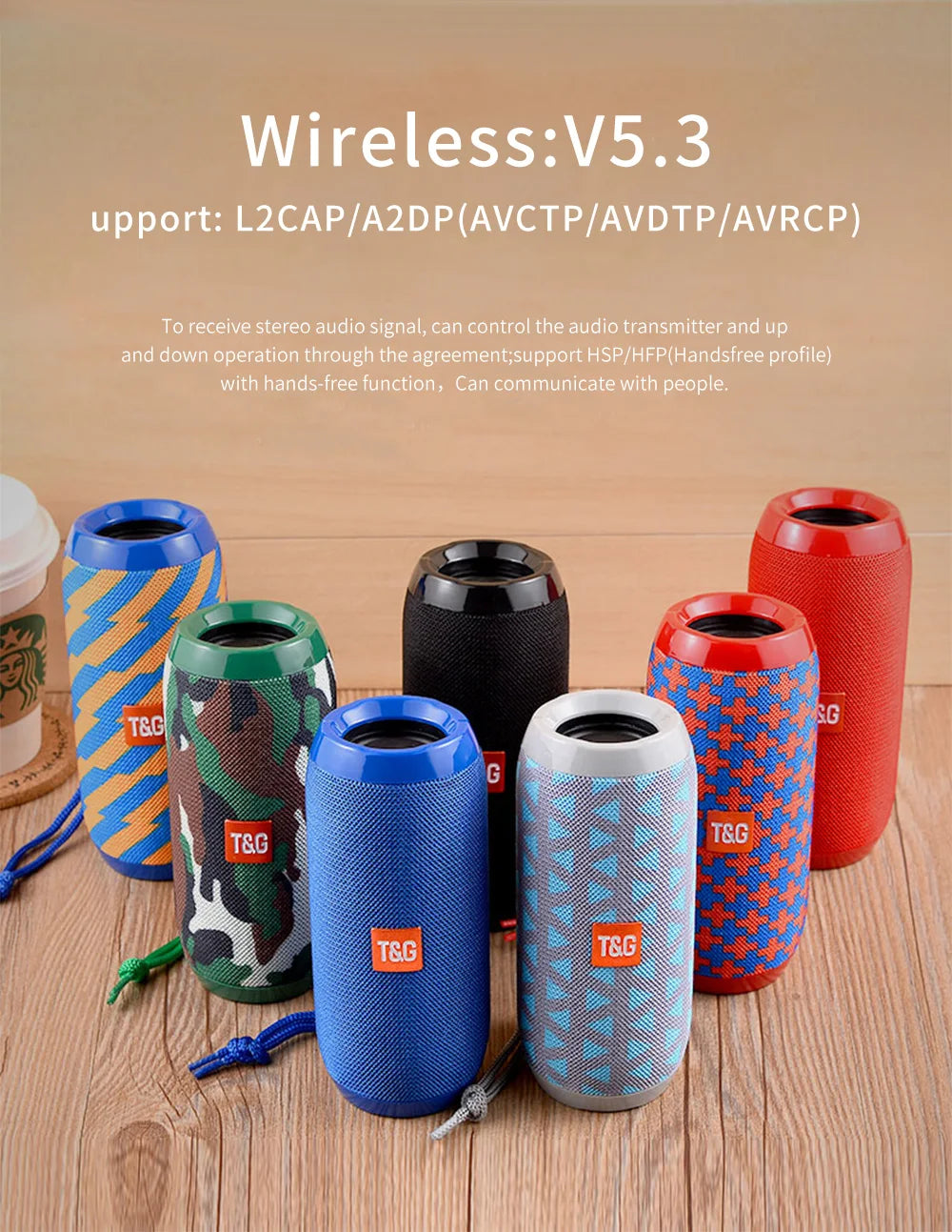 Bluetooth Speaker T&G TG117 Portable TWS Sound Box Waterproof Loudspeaker Outdoor Stereo Surround Speakers Support TF FM Radio by Reinvent Yourself