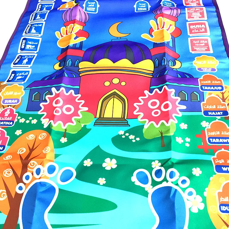 Talking Prayer Mat Educational Interactive Rug Salah Muslim Kids Gift Islam Electronic Worship Blanket Compass Islamic Carpet by Reinvent Yourself