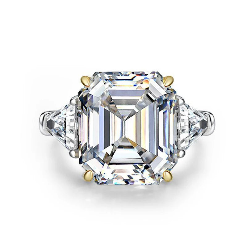 OEVAS 100% 925 Sterling Silver Sparkling 14*16mm Pink Yellow High Carbon Diamond Fine Jewelry Wedding Party Fine Jewelry Gifts by Reinvent Yourself
