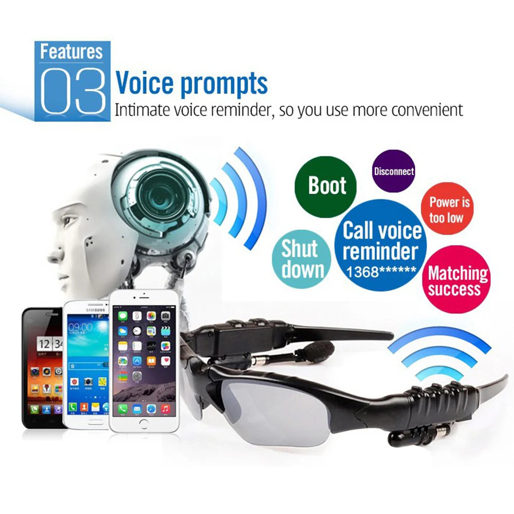 Bluetooth Hiking Eyewear Smart Glasses Stereo Listening Wireless Headset UV-Protection Polarized Lenses Sunglasses Headphones by Reinvent Yourself