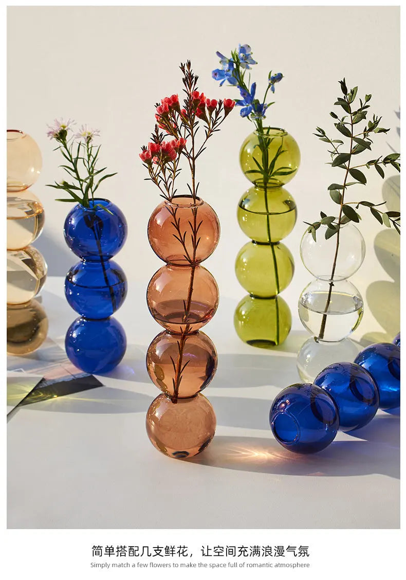 Nordic Glass Vase Home Decor Living Room Decoration Terrarium Flower Vase Plant Pots Decorative Home Accessories Decoration Gift by Reinvent Yourself