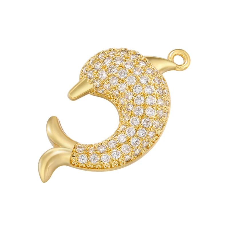 ZHUKOU whale charms for jewelry making crown pendants for handmade jewelry making supplies accessories wholesale VD1247 by Reinvent Yourself