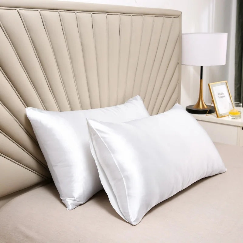 100% Silk Pillowcase Pillow Cover Silky Satin Hair Beauty Pillowcase Comfortable Pillow Case Home Decor Pillow Covers.