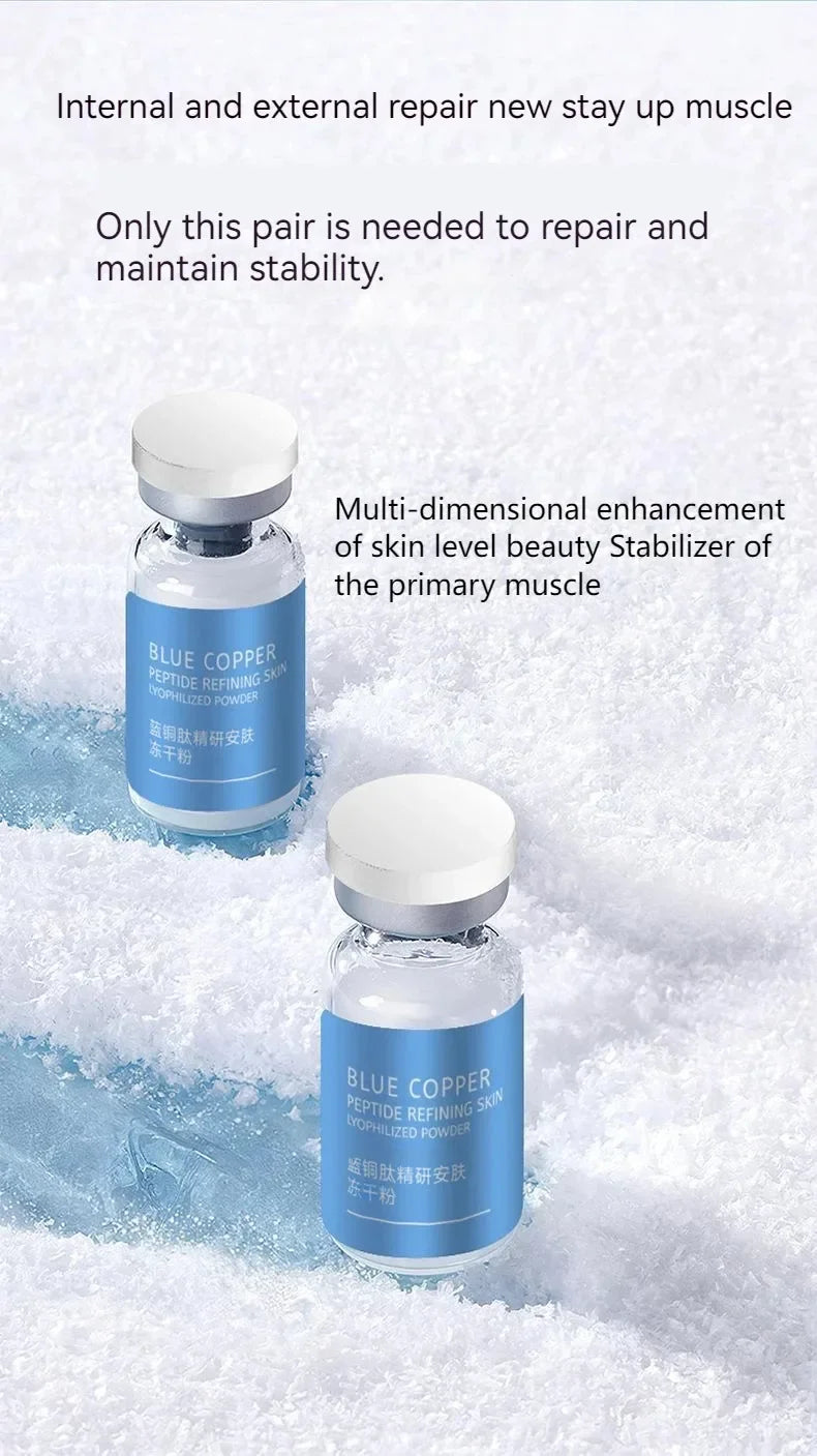 Blue Copper Peptide Freeze-Dried Powder Set Oligopeptide Anti Wrinkle Essence Shrink Pores Acne Treatment Skincare Serum 20pcs by Reinvent Yourself