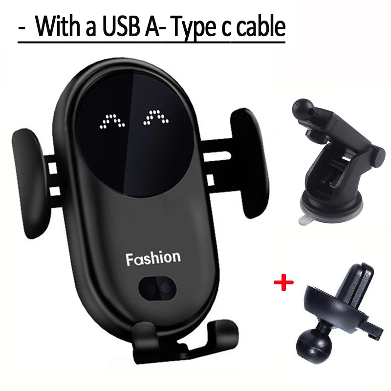 Wireless Charger Car Mount for Air Vent Mount Car Phone Holder Rotating Intelligent Infrared Fast Wireless Charging Charger by Reinvent Yourself