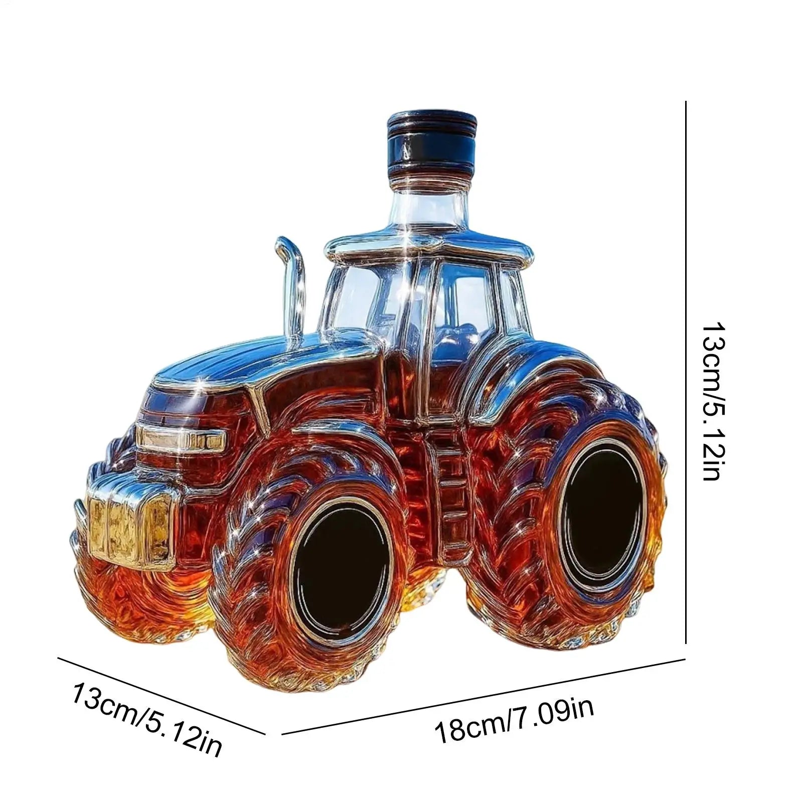 300ml/350ML Whiskey Glass Bottles Tractor shape Alcohol Decanters Home Decor Empty Car Whiskey Decanter Tequila Bottle For Offic by Reinvent Yourself