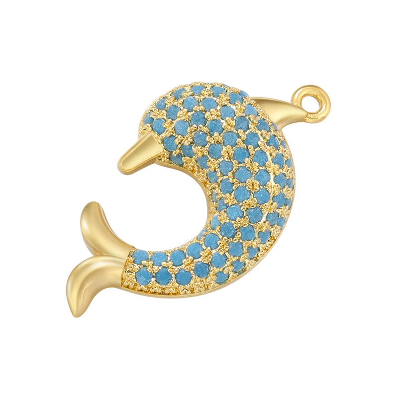 ZHUKOU whale charms for jewelry making crown pendants for handmade jewelry making supplies accessories wholesale VD1247 by Reinvent Yourself