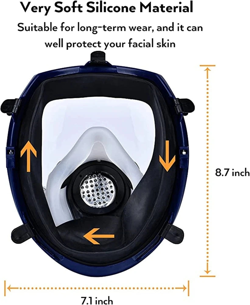 Chemical Gas Mask 6800 Dust Respirator Anti-Fog Full Face Mask Filter For Industrial Acid Gas, Welding Spray Paint Insecticide by Reinvent Yourself