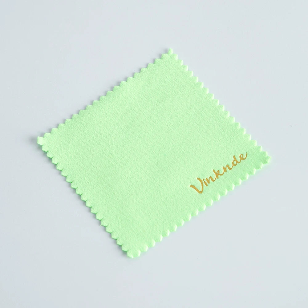 DIY Personalized Polishing Cloths Custom Jewelry Earrings Cleaning Cloth With Logo 8x8cm White Black Paper Individually packaged by Reinvent Yourself