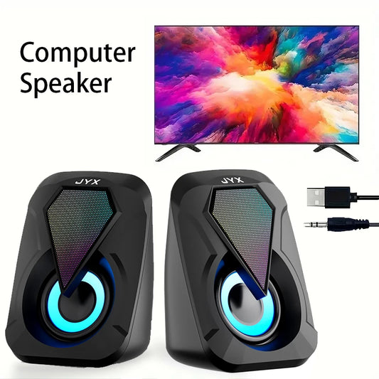 USB Computer Speaker System with USB Subwoofer Mode, USB Low-Frequency Bass, USB Audio Output, and USB Operation—Compatible with Smartphones, Tablets, Laptops, and Game Consoles—Plug-And-Play Setup, Suitable for Pc and Si by Reinvent Yourself