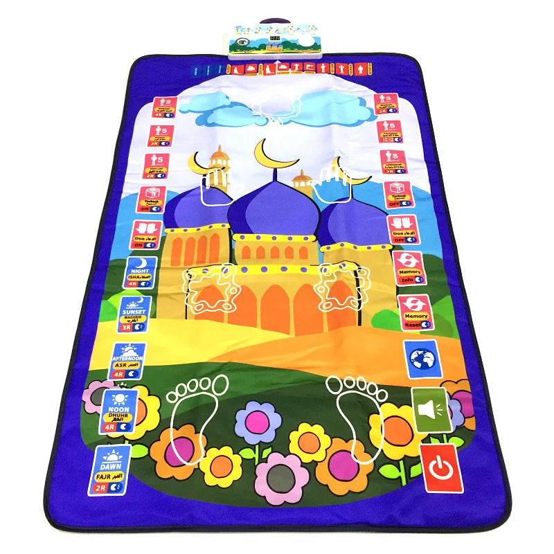 Talking Prayer Mat Educational Interactive Rug Salah Muslim Kids Gift Islam Electronic Worship Blanket Compass Islamic Carpet by Reinvent Yourself