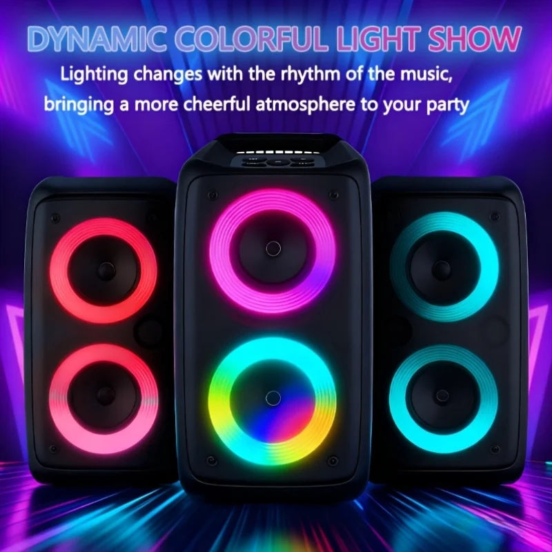 6000W Portable Speaker, Wireless Stereo, TWS, Color Lights, USB/TF Card, for Outdoor, Camping, Backyard Party, Bluetooth Speaker by Reinvent Yourself