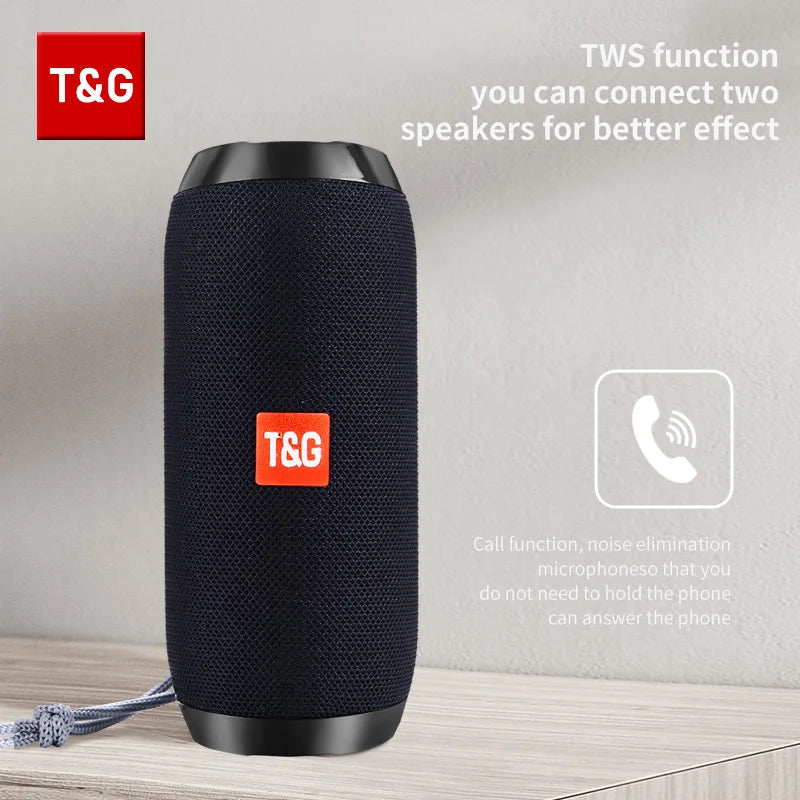 Bluetooth Speaker T&G TG117 Portable TWS Sound Box Waterproof Loudspeaker Outdoor Stereo Surround Speakers Support TF FM Radio by Reinvent Yourself