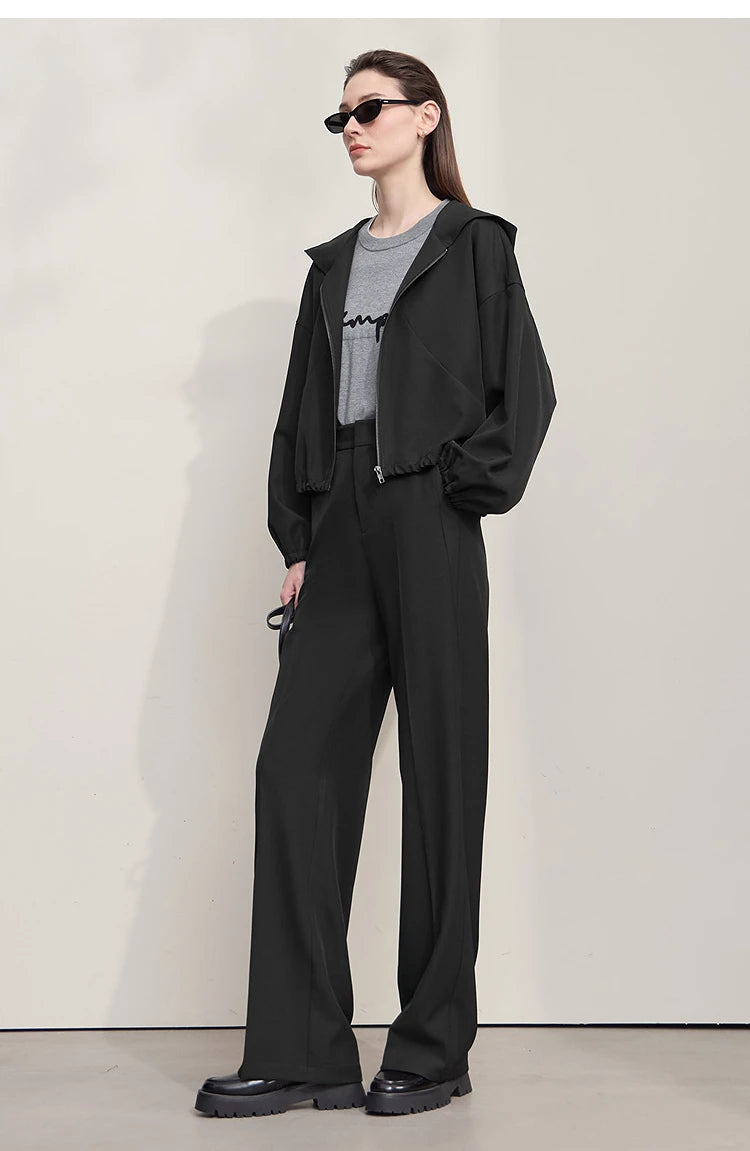 AMII Minimalist Women's Pants 2025 Autumn Solid Elegant Office Lady Simple Trousers Casual Loose Pants Woman Clothing 12553003 by Reinvent Yourself