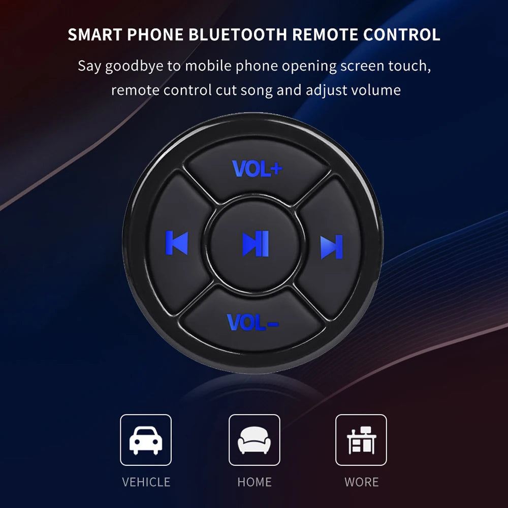 Wireless Bluetooth 5.0 Remote Controller Media Button Car Motorcycle Bike Steering Wheel Music Play for IOS Android Phone Tablet by Reinvent Yourself