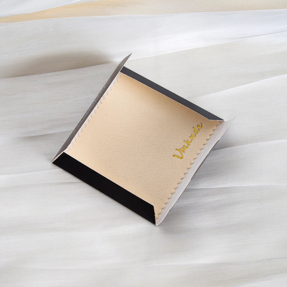 DIY Personalized Polishing Cloths Custom Jewelry Earrings Cleaning Cloth With Logo 8x8cm White Black Paper Individually packaged by Reinvent Yourself