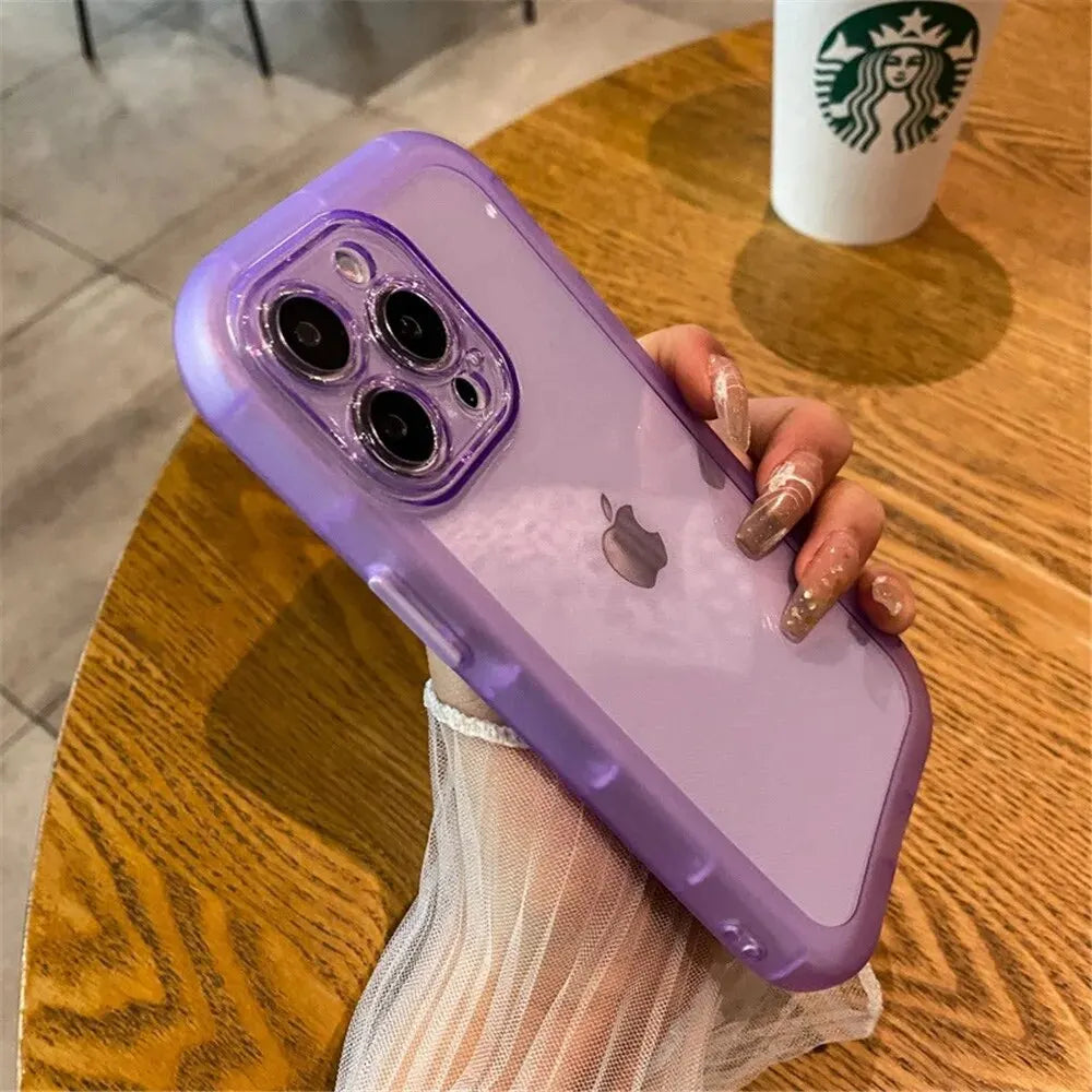 Luxury Shockproof Silicone Bumper Clear Phone Case For iPhone 15 14 Plus 13 12 11 15 Pro Max Camera Protection Transparent Cover by Reinvent Yourself