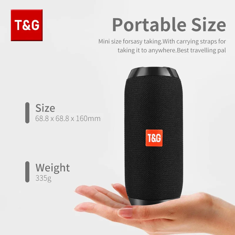 Bluetooth Speaker T&G TG117 Portable TWS Sound Box Waterproof Loudspeaker Outdoor Stereo Surround Speakers Support TF FM Radio by Reinvent Yourself