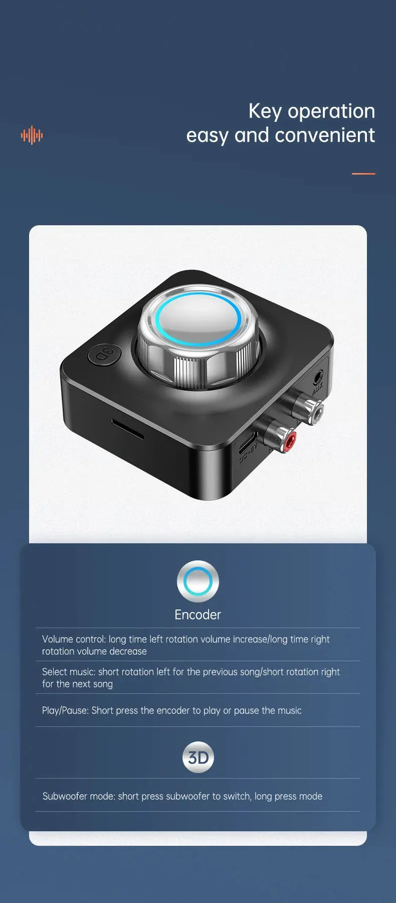 Bluetooth 5.0 Audio Receiver 3D Stereo Music Wireless Adapter TF Card RCA 3.5mm 3.5 AUX Jack For Car Speaker Amplifier Headphone by Reinvent Yourself