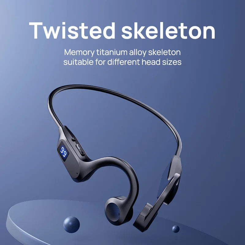 X7 Wireless Bluetooth Earphones, Sports-Style Air-Conducting LED Battery Display, Memory Card Insertion Support by Reinvent Yourself