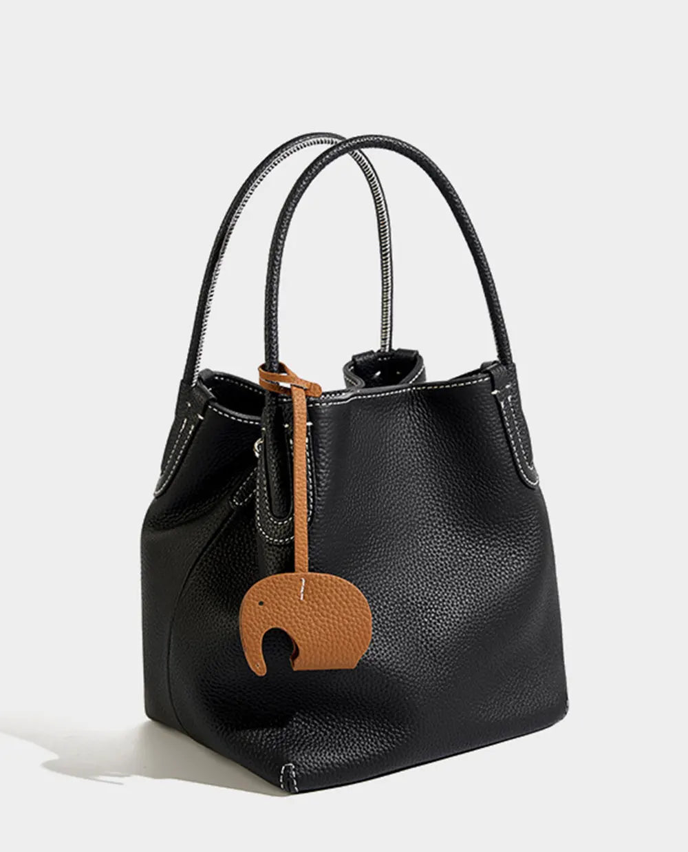 Genuine Leather Women Bucket Bag Luxury Designer Handbags High Quality Cowhide Women's Shoulder Bags Fashion Crossbody Bag by Reinvent Yourself