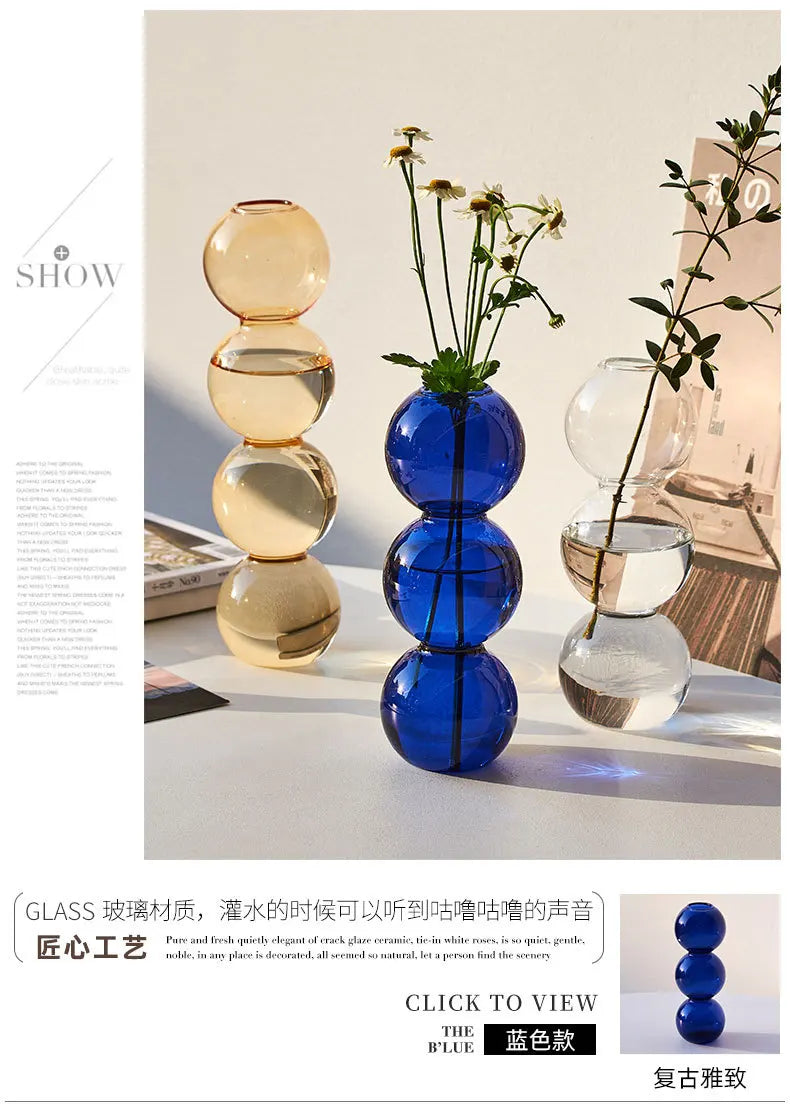 Nordic Glass Vase Home Decor Living Room Decoration Terrarium Flower Vase Plant Pots Decorative Home Accessories Decoration Gift by Reinvent Yourself