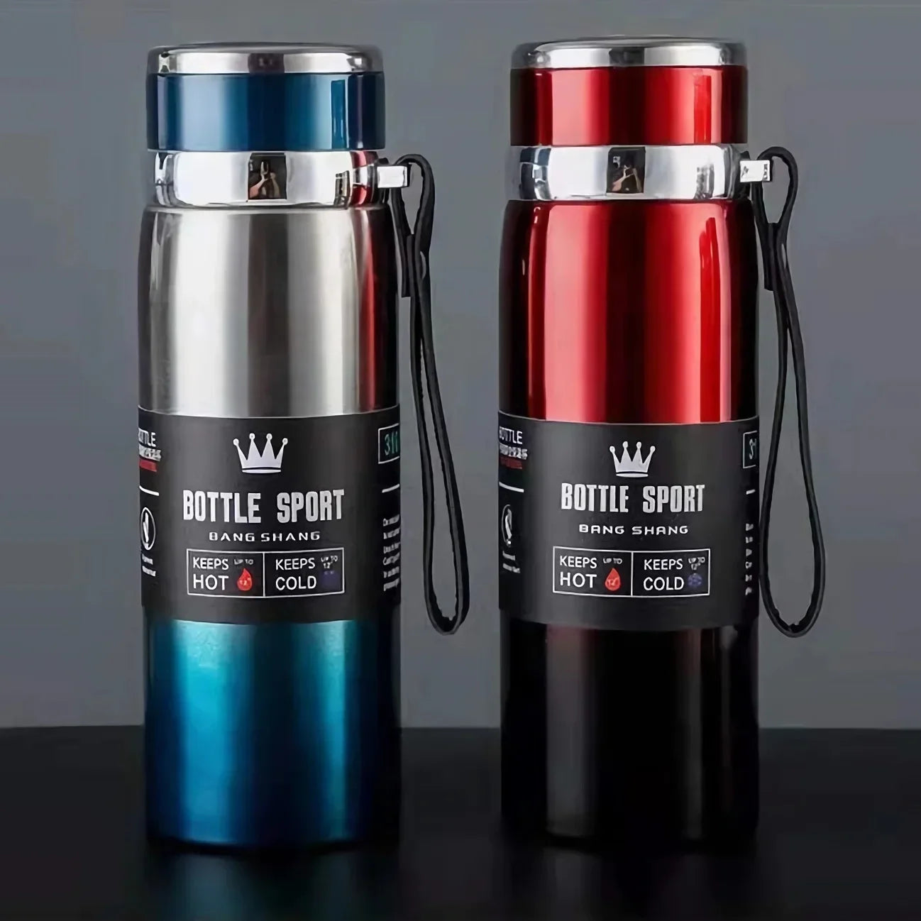 1L Thermal Water Bottle Keep Cold and Hot Water Bottle Thermos for Water Tea Coffee Vacuum Flasks Stainless Steel Thermos Bottle by Reinvent Yourself