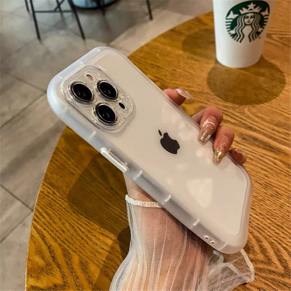 Luxury Shockproof Silicone Bumper Clear Phone Case For iPhone 15 14 Plus 13 12 11 15 Pro Max Camera Protection Transparent Cover by Reinvent Yourself