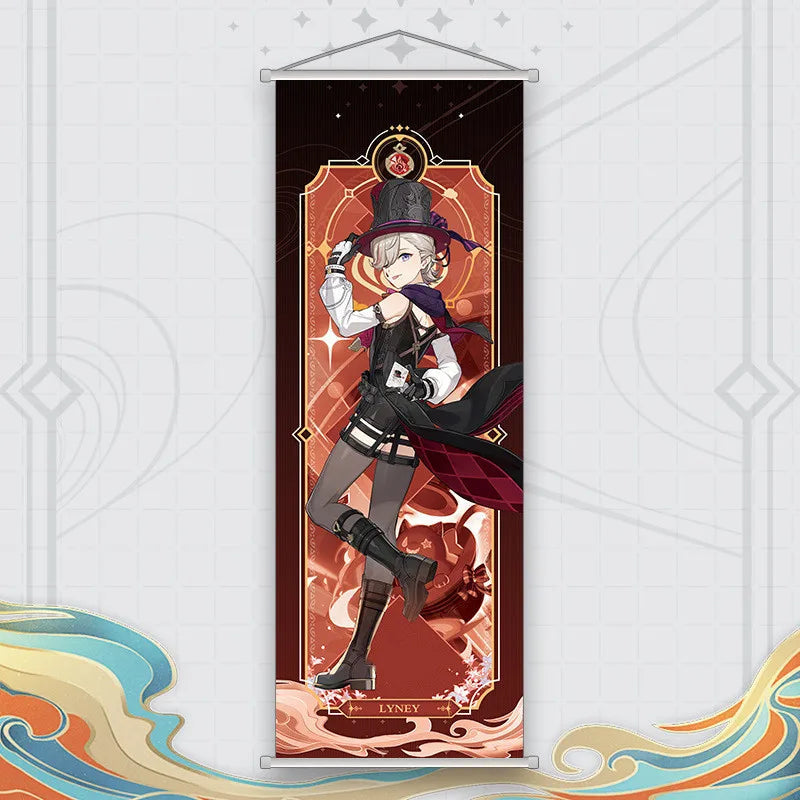 Xiao Yelan Kazuha Hutao Genshin Impact Scroll Canvas Wall Hanging Painting Home Decor Anime Poster Wall Art Room Decoration by Reinvent Yourself