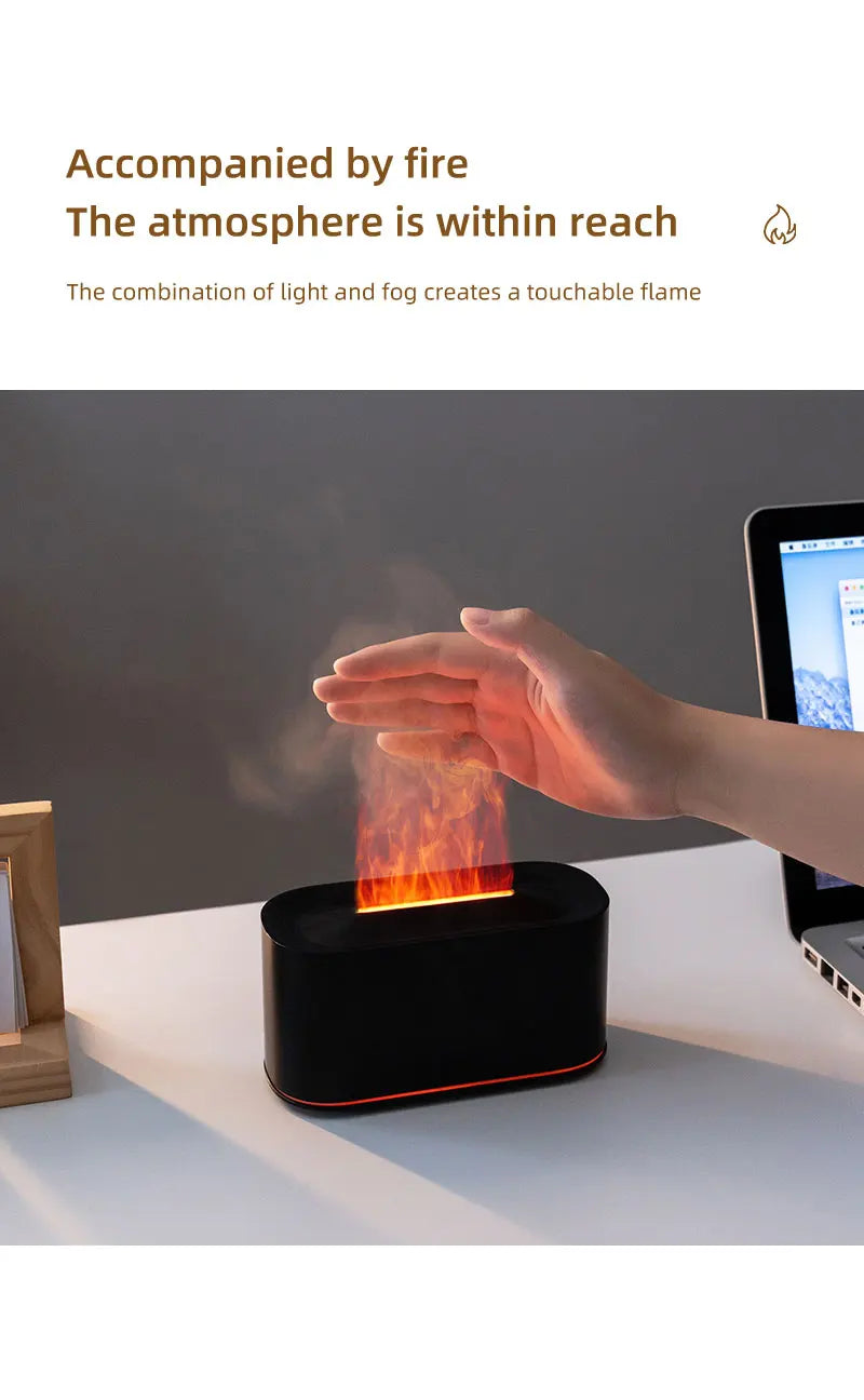 Essential Oil Diffuser,Flame Colorful Water Vapor Fire Humidifier for Aromatherapy Aroma Therapy Machine Room,Flame Diffuser by Reinvent Yourself