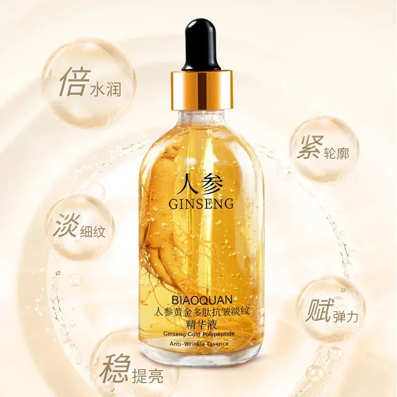 a100ml Gold Ginseng Face Essence Polypeptide Anti-wrinkle Lightning Moisturizing Niacinamide Facial Serum for Skin Care Products by Reinvent Yourself