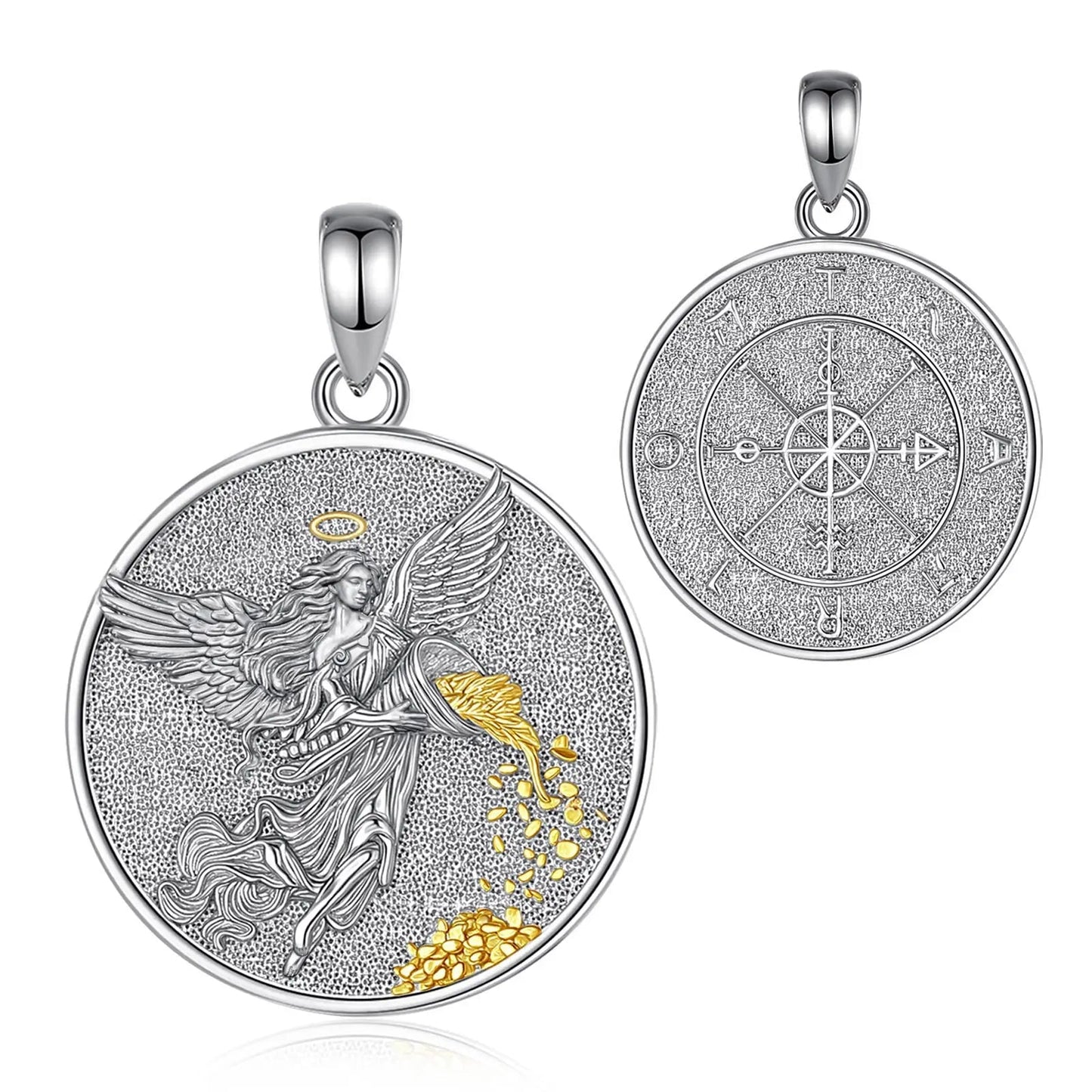 AEONSLOVE 925 Sterling Silver Goddess of Fortune Necklace Roman Goddess Coin Pendant Luck Amulet Mythology Jewelry for Women Men by Reinvent Yourself