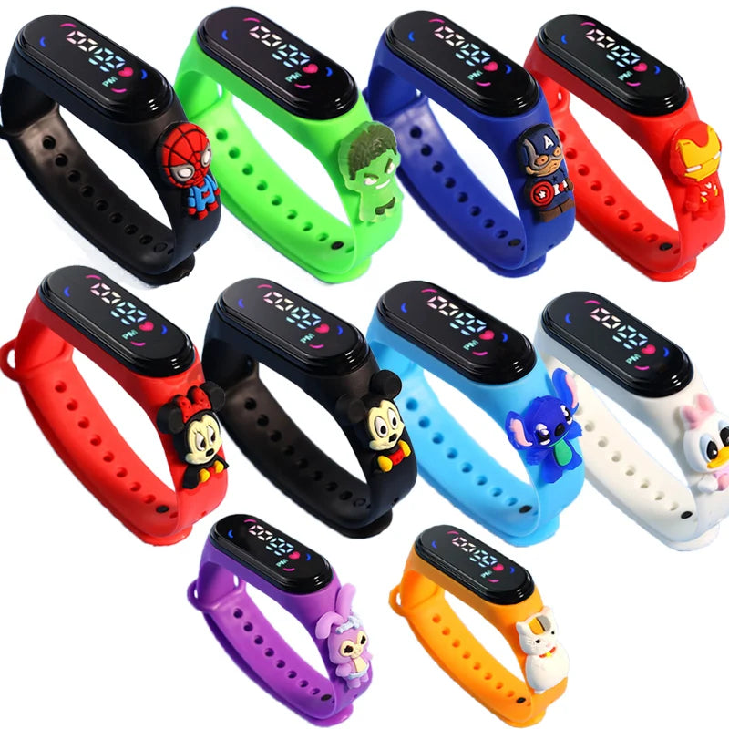 Fashion Mickey Children Watches For Girls Electronic Bracelet Sports Touch LED Spiderman Doll Kids Watch Women Waterproof Clock by Reinvent Yourself