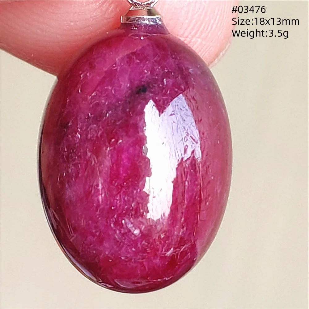 Natural Red Ruby Pendant Jewelry Love Heart Watermelon Ruby Zoisite Necklace Women Men 925 Sterling Silver AAAAA by Reinvent Yourself