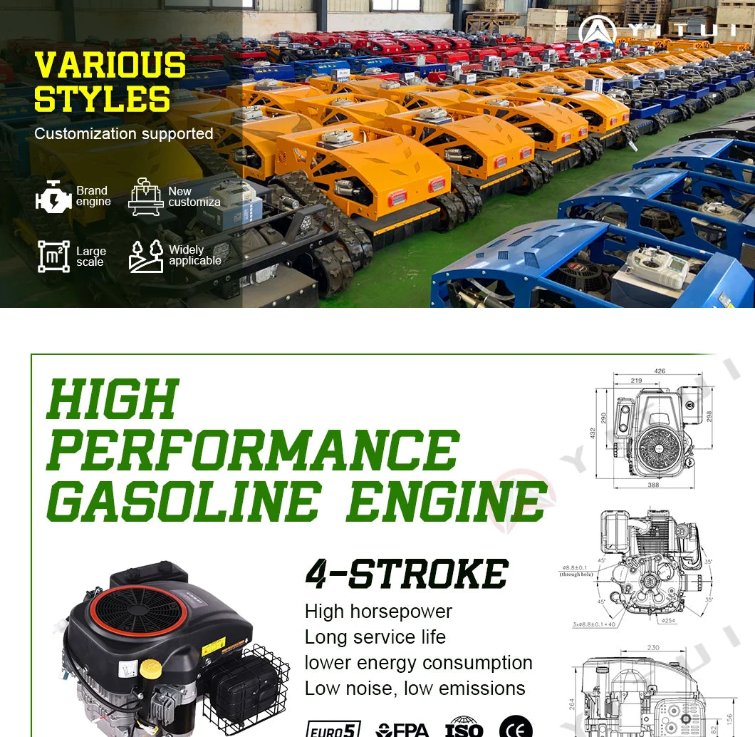 Mini Farm Garden Lawn Mower Smooth And Flexible Rotation Customized High Performance All Terrain Remote Control Robot by Reinvent Yourself