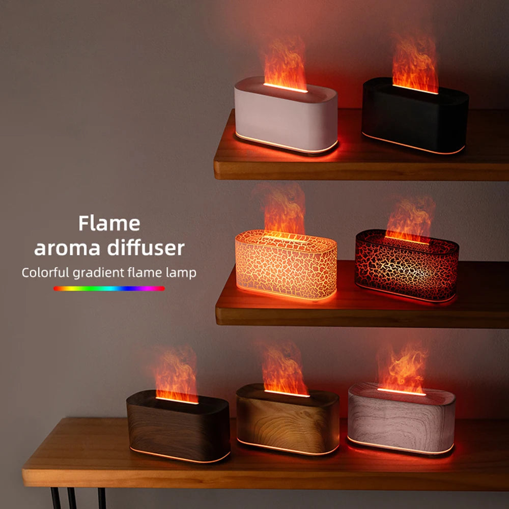 Essential Oil Diffuser,Flame Colorful Water Vapor Fire Humidifier for Aromatherapy Aroma Therapy Machine Room,Flame Diffuser by Reinvent Yourself