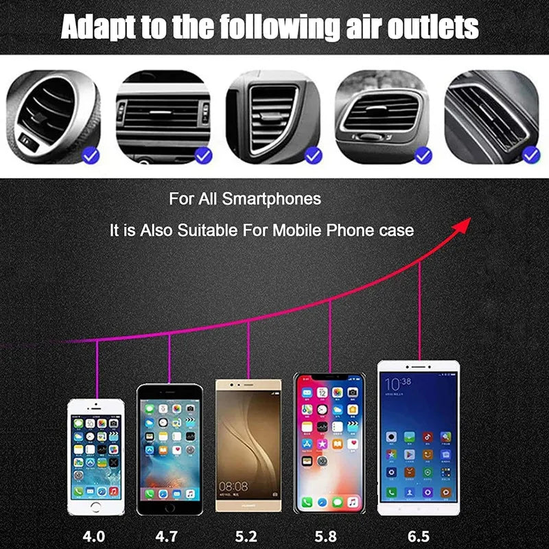 Wireless Charger Car Mount for Air Vent Mount Car Phone Holder Rotating Intelligent Infrared Fast Wireless Charging Charger by Reinvent Yourself