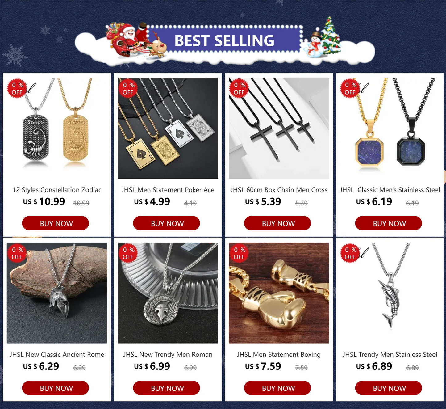 JHSL Men Statement Poker Ace King Necklace Pendant Golden Silver Color Stainless Steel Fashion Jewelry Gift Wholesale Dropship by Reinvent Yourself