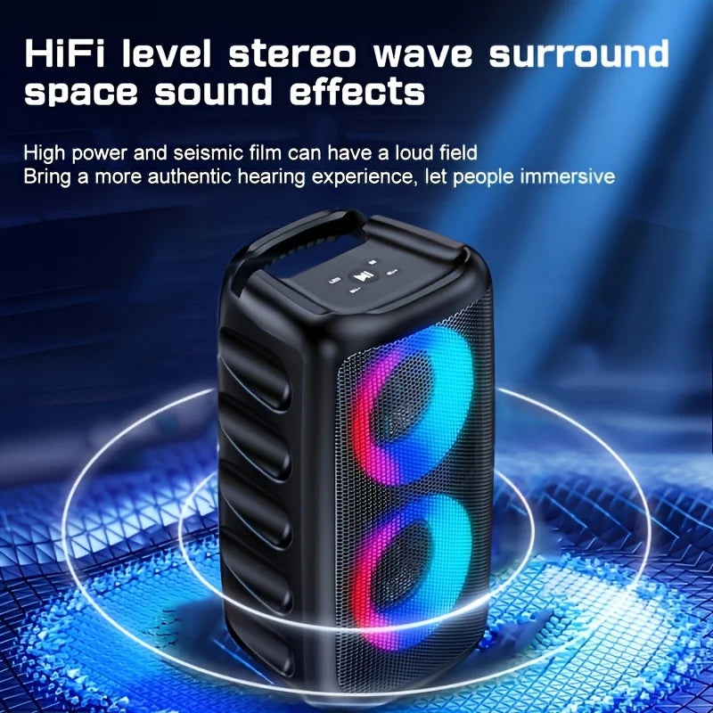 6000W Portable Speaker, Wireless Stereo, TWS, Color Lights, USB/TF Card, for Outdoor, Camping, Backyard Party, Bluetooth Speaker by Reinvent Yourself
