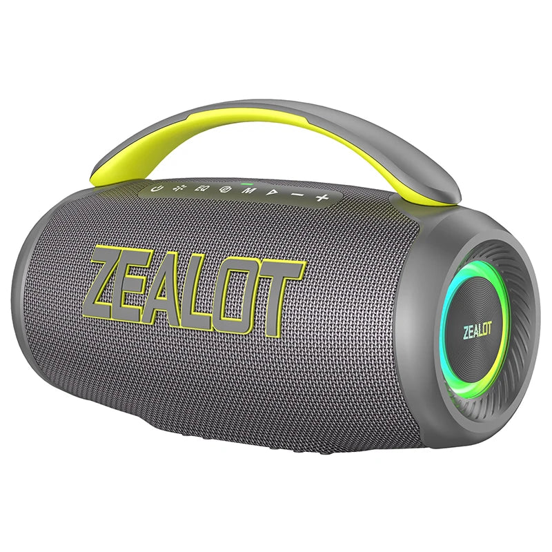 Zealot-P12 Speaker 60W Portable Bluetooth Speaker with IPX6 Waterproof, Comfortable handle,Controllable lighting,TF,USB by Reinvent Yourself