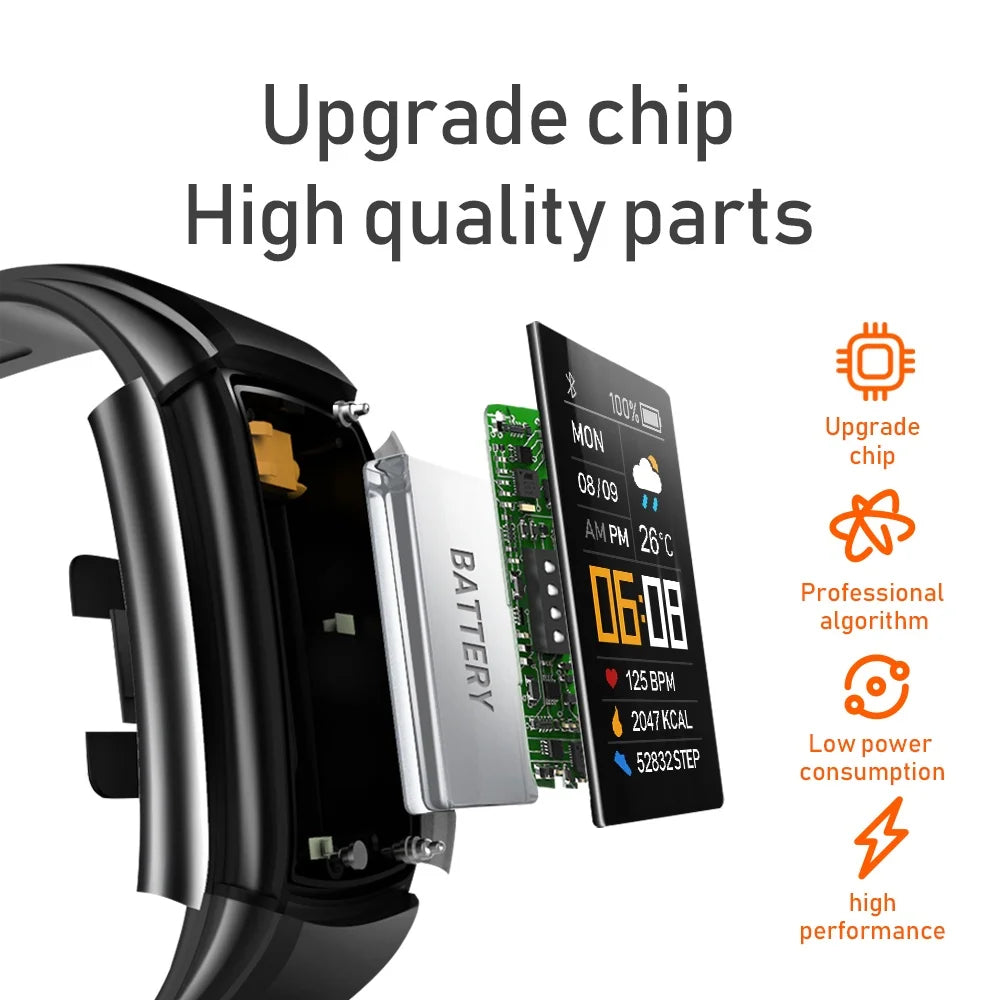 C5S Smart Wristband Fitness Tracker Bracelet Fit Men Women Kid Smartwatch Sport Waterproof Connected Heart Rate Smart Watch Band by Reinvent Yourself