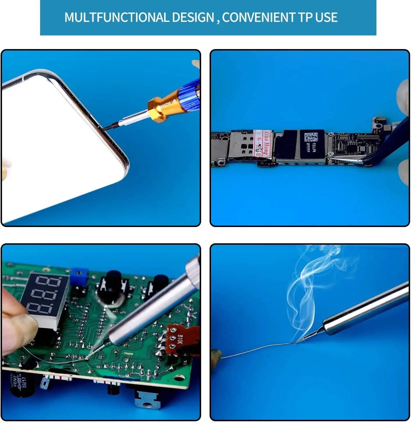 Soldering Station Mat Silicone Work Mat Heat Resistant 932°F Anti-Static Magnetic Mat for Electronic Phone Laptop Watch Repair by Reinvent Yourself