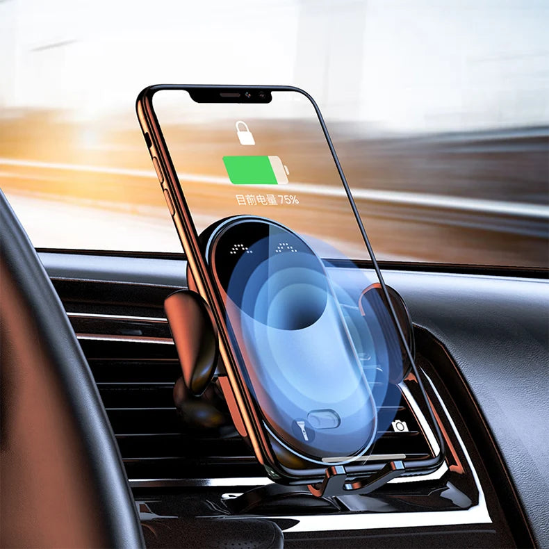 Wireless Charger Car Mount for Air Vent Mount Car Phone Holder Rotating Intelligent Infrared Fast Wireless Charging Charger by Reinvent Yourself