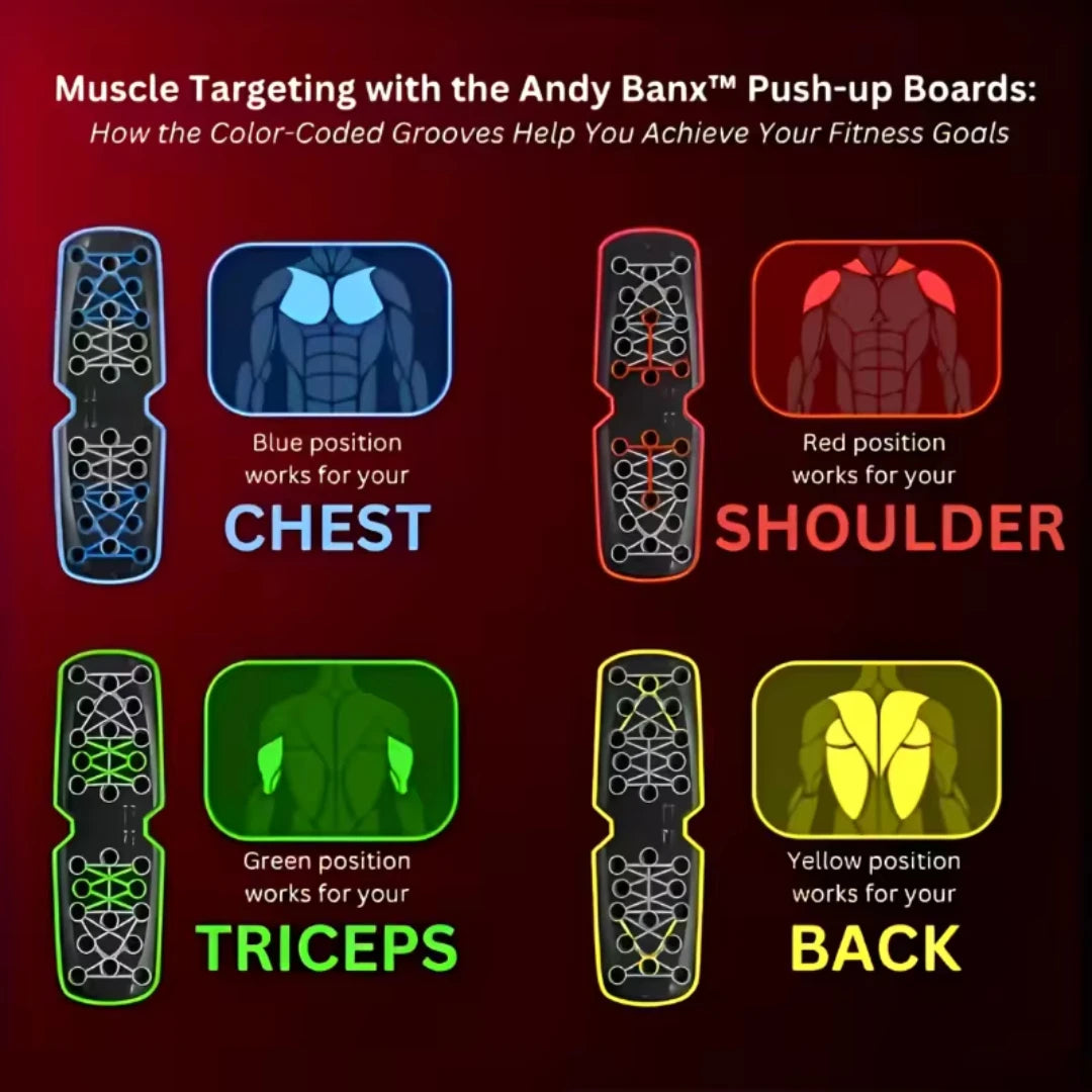 Portable Multifunctional Push-up Board Set With Handles Foldable Fitness Equipment For Chest Abdomen Arms And Back Training by Reinvent Yourself
