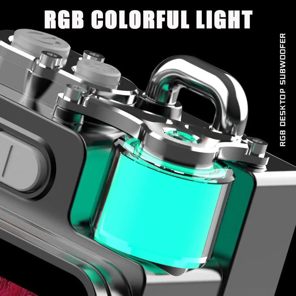 Wireless Speaker with RGB Desktop LED Display Screen Bass Outdoor Speakers Subwoofer Portable Loudspeaker Bluetooth-compatible by Reinvent Yourself