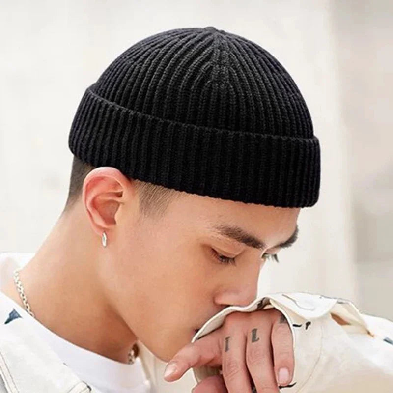 Knitted Hat for Men & Women Caps Wool Fashion Simple Warm Skullies Beanies Solid Autumn Winter Beanie Cap Trendy Style by Reinvent Yourself