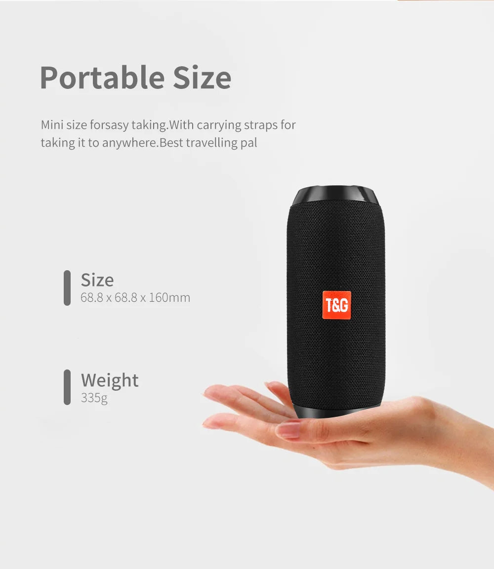 Bluetooth Speaker T&G TG117 Portable TWS Sound Box Waterproof Loudspeaker Outdoor Stereo Surround Speakers Support TF FM Radio by Reinvent Yourself