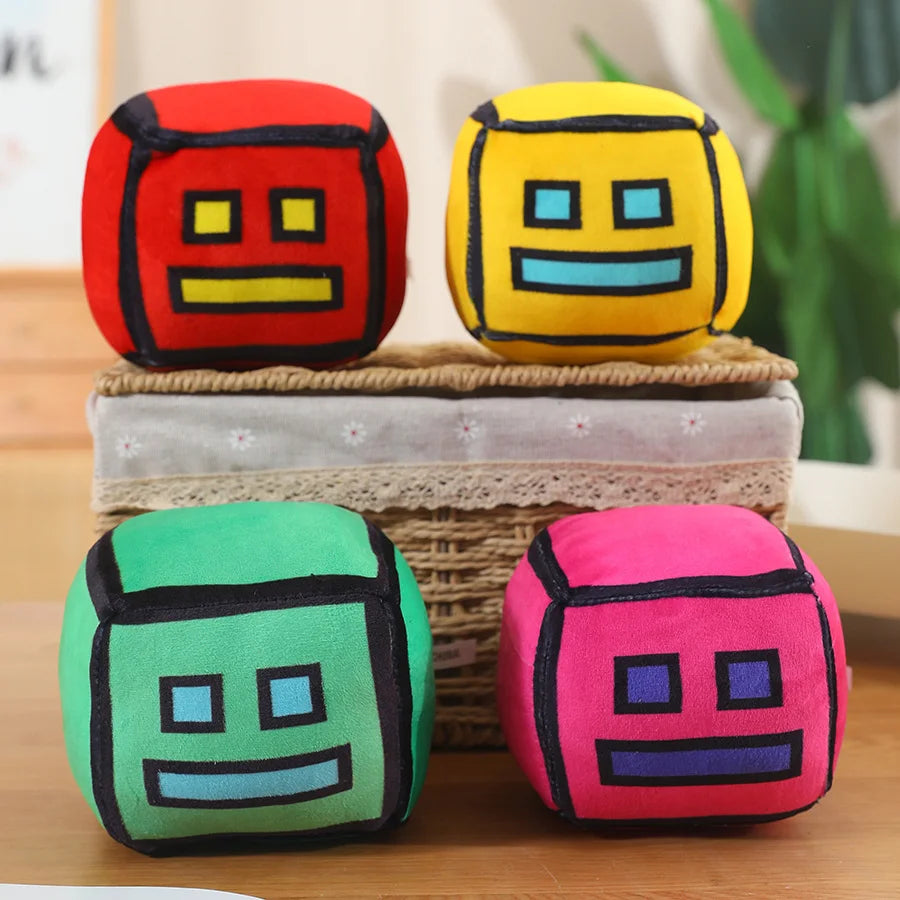 New Geometry Dash Game Plush Toy Cute Cartoon Anime Game Doll Soft Stuffed Peluche Plushie Toys Home Decor Child Birthday Gift by Reinvent Yourself